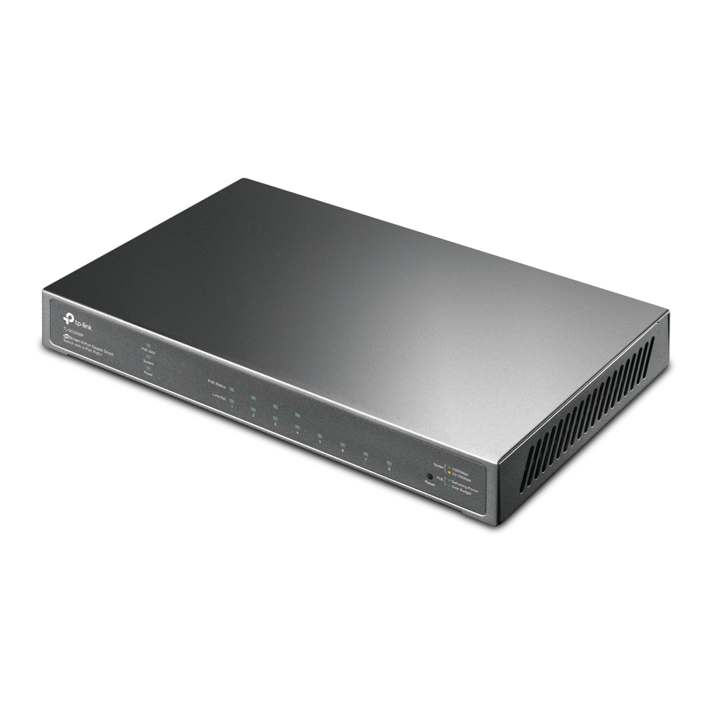 TL-SG2008P | Conmutador Smart JetStream Gigabit de 8 puertos con PoE+ de 4 puertos | TP-Link Espana