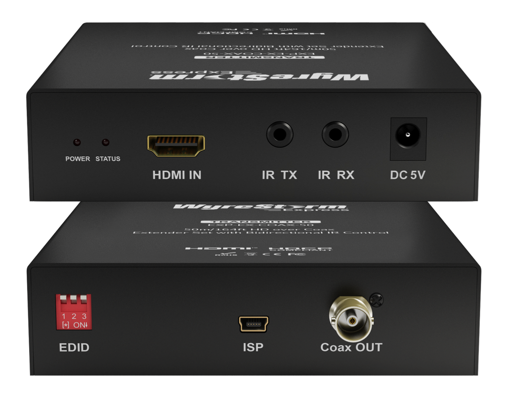 WyreStorm EXP-EX-COAX-50 1080P HDMI Over COAX Extender Kit with 2-Way IR - 164ft