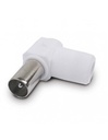 Connecteur dantenne coudé en plastique blanc 9.5 mâle ref. 70102