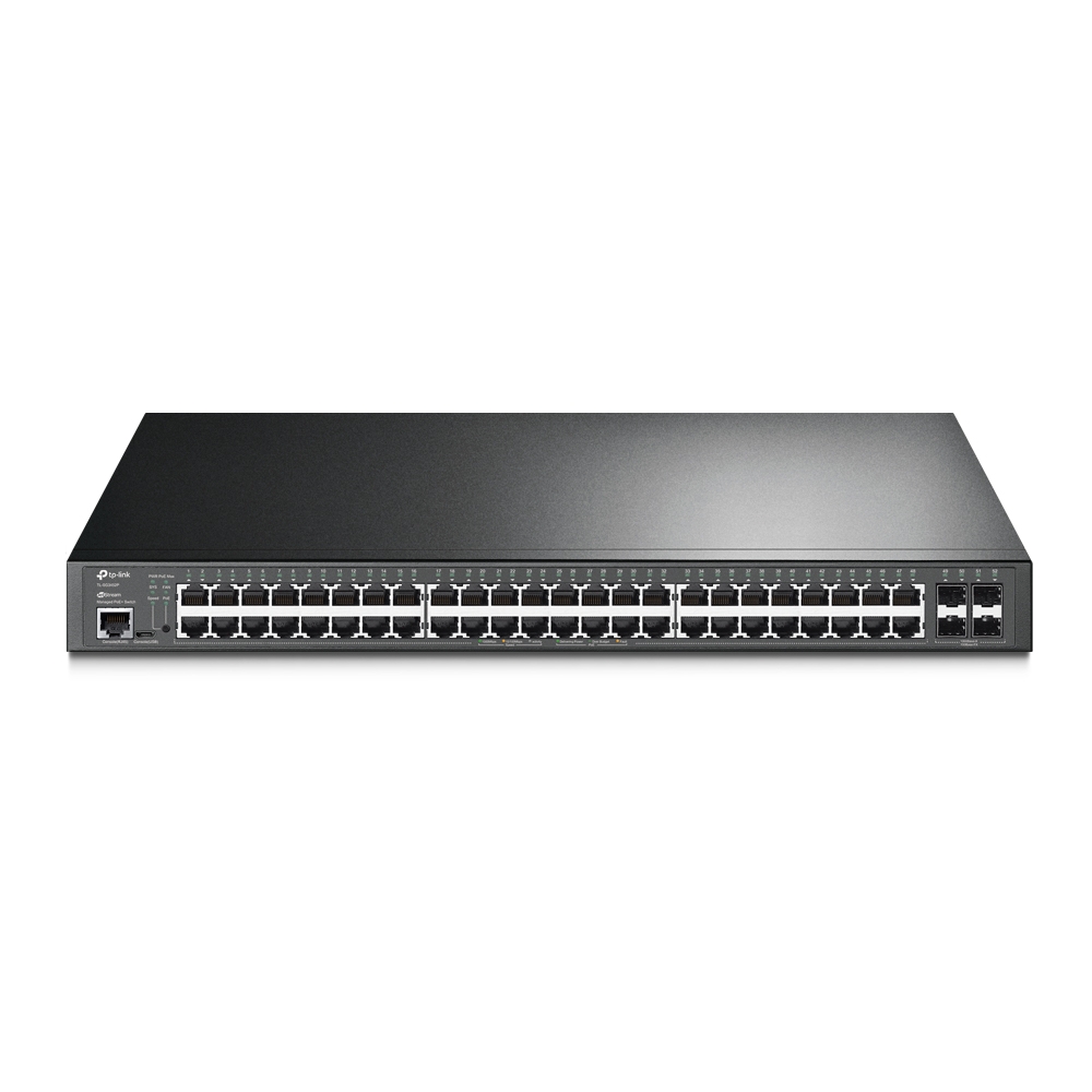 TL-SG3452P | JetStream 52-Port Gigabit L2+ Managed Switch with 48-Port PoE+