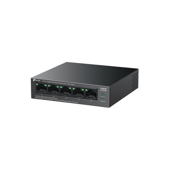 LS105GP | Switch Gigabit de sobremesa de 5 puertos con 4 puertos PoE+ | TP-Link España