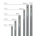 Mástil de antena 1,5 m Ø35 mm 1,5 mm galvanizado | Satelite Rover 61045