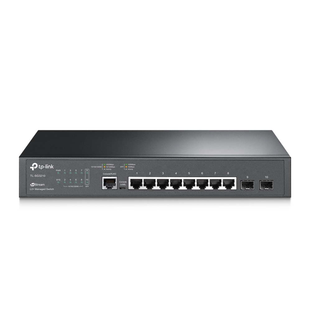 TL-SG3210 | JetStream 8-Port Gigabit L2 Managed Switch with 2 SFP Slots | Omada by TP-Link
