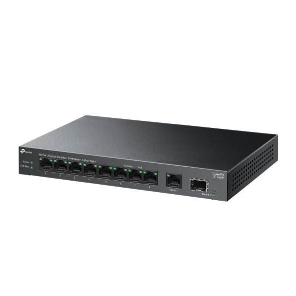 LS1210GP | 10-Port Gigabit Desktop Switch with 8-Port PoE+ | TP-Link
