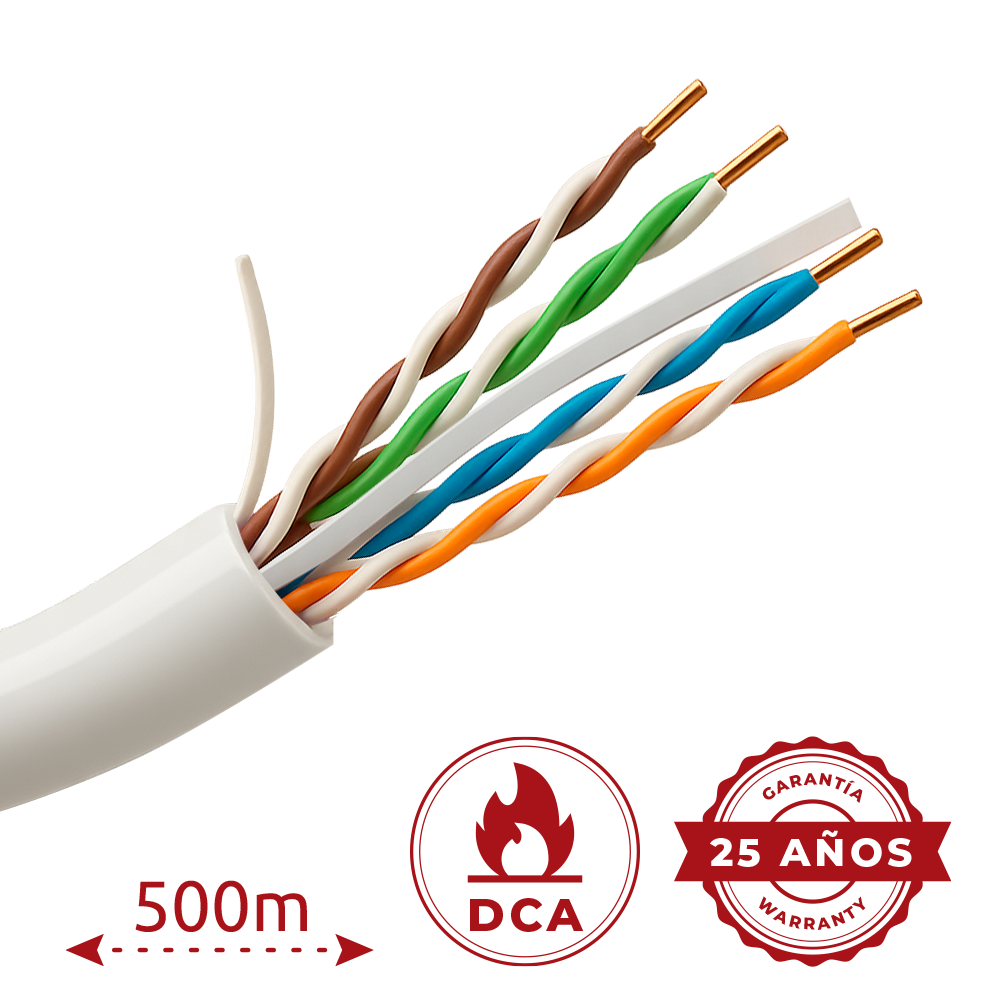 UV-UTP6-500-BC24AWG-DCA-R-W - Vista 1