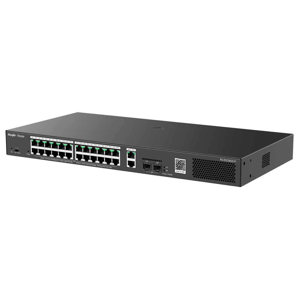 RG-ES228GS-P | Reyee Switch PoE Cloud Gestionable