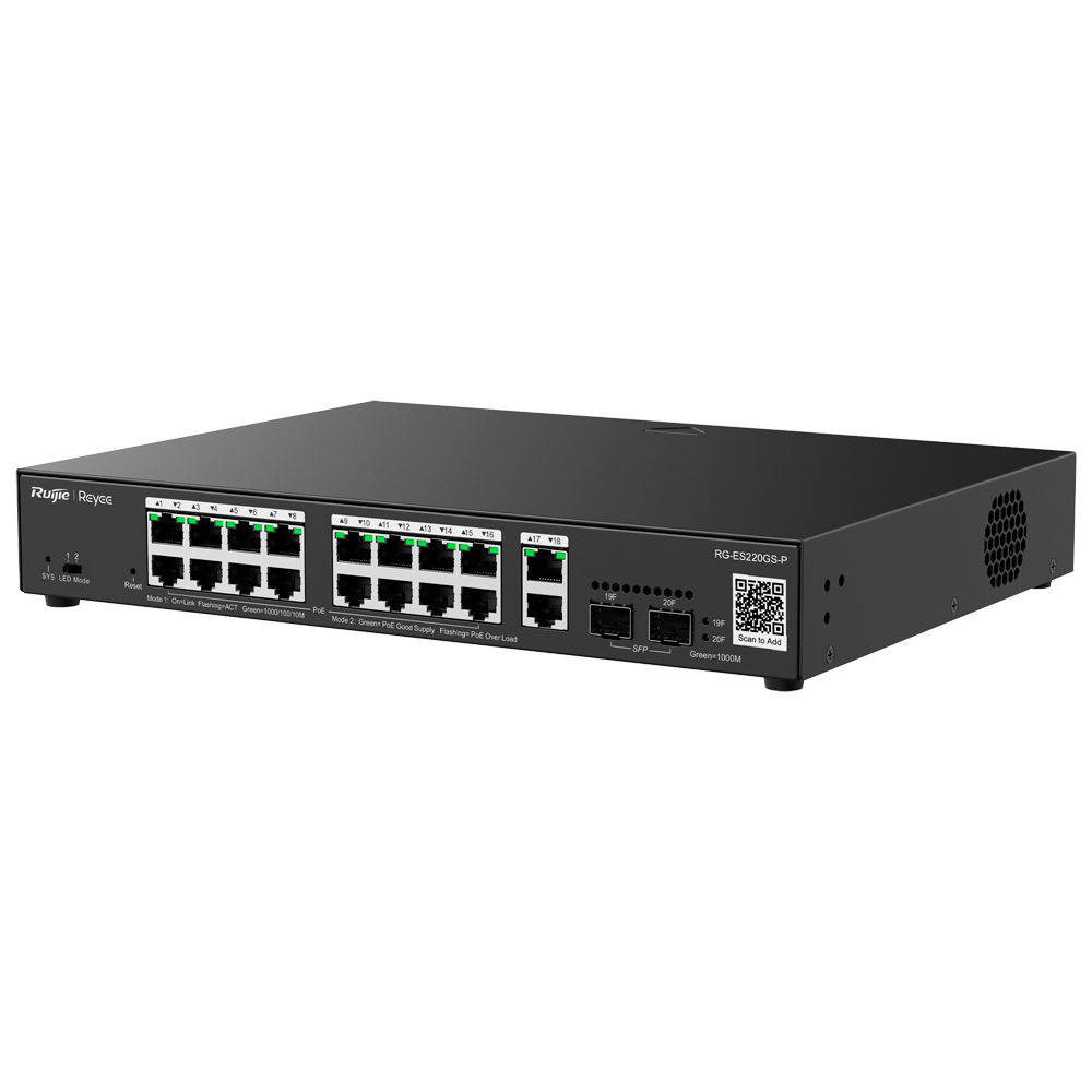 RG-ES220GS-P | Reyee Switch PoE Cloud Gestionable
