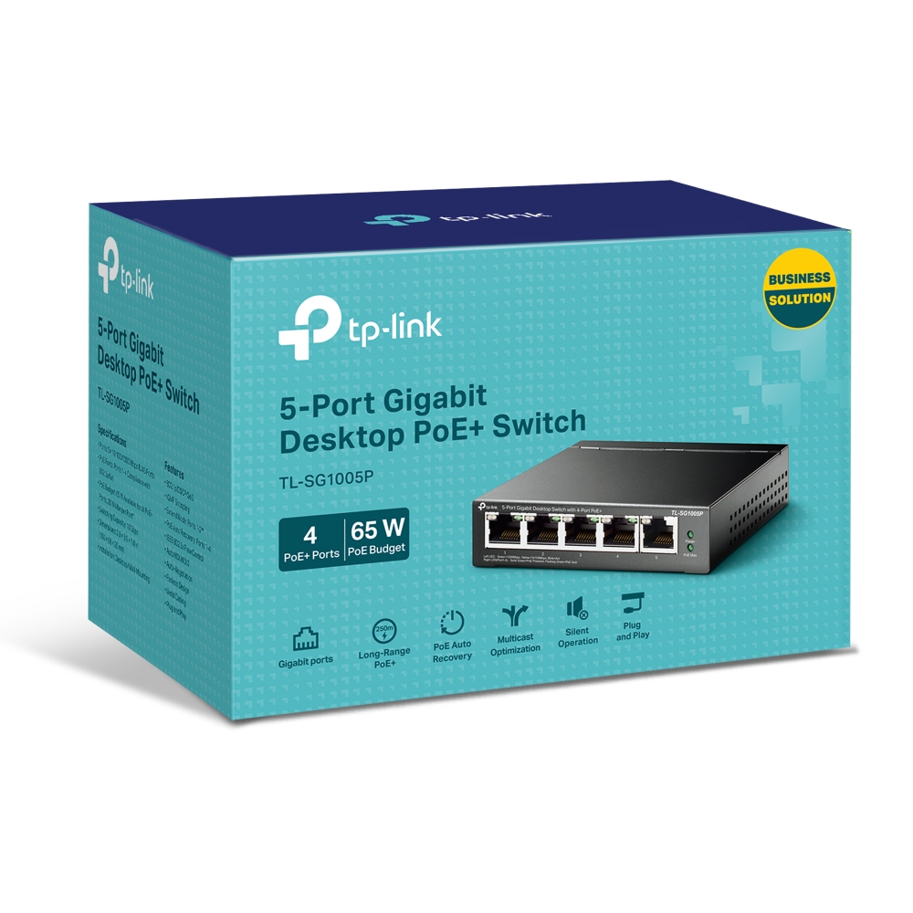 TL-SG1005P | 5-Port Gigabit Desktop Switch with 4-Port PoE+ | TP-Link España