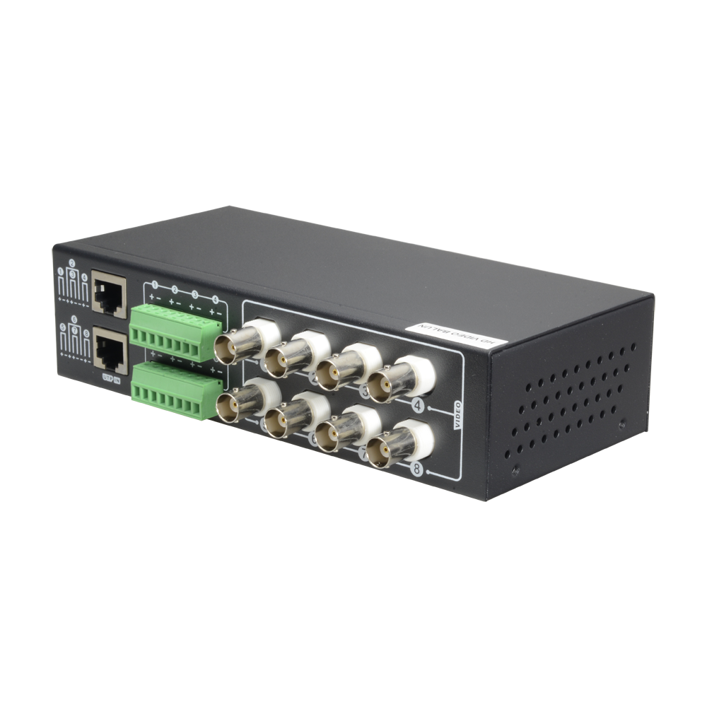 [V-BA608P-HD] BA608P-HD VIDEO BALUN 4N1 (HDTVI, HDCVI, AHD Y CVBS)8 CANALES PASIVOSINCLUYE 8 BA612P-HACCONEXIÓN BNC Y RJ45ALCANCE: 180 ~ 440 MPOSIBILIDAD DE MONTAJE EN RACK 19"