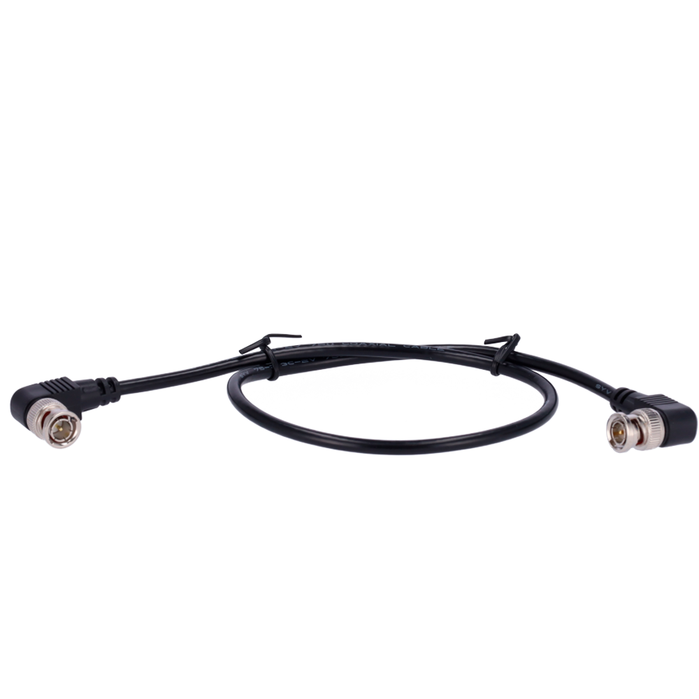 [V-BNC1-60-DL] BNC1-60-DL CABLE COAXIAL RG59DOBLE CONECTOR MACHO BNC EN CODO60 CM DE LONGITUDVÍDEOBAJAS PÉRDIDAS