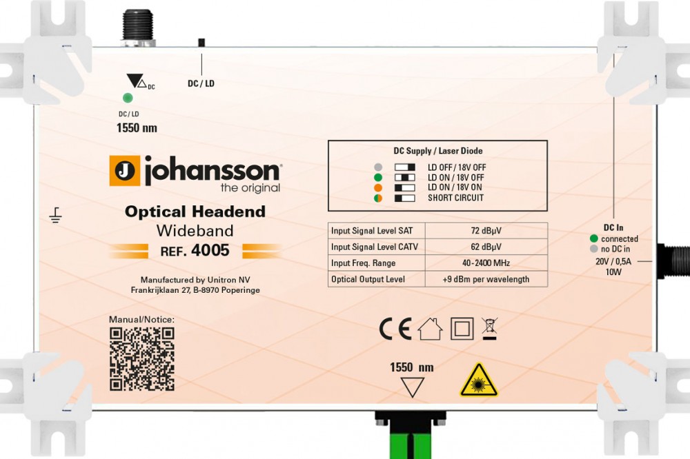 [ECO-4005] Optical Headend Transmitter 1 wavelength FULLBAND