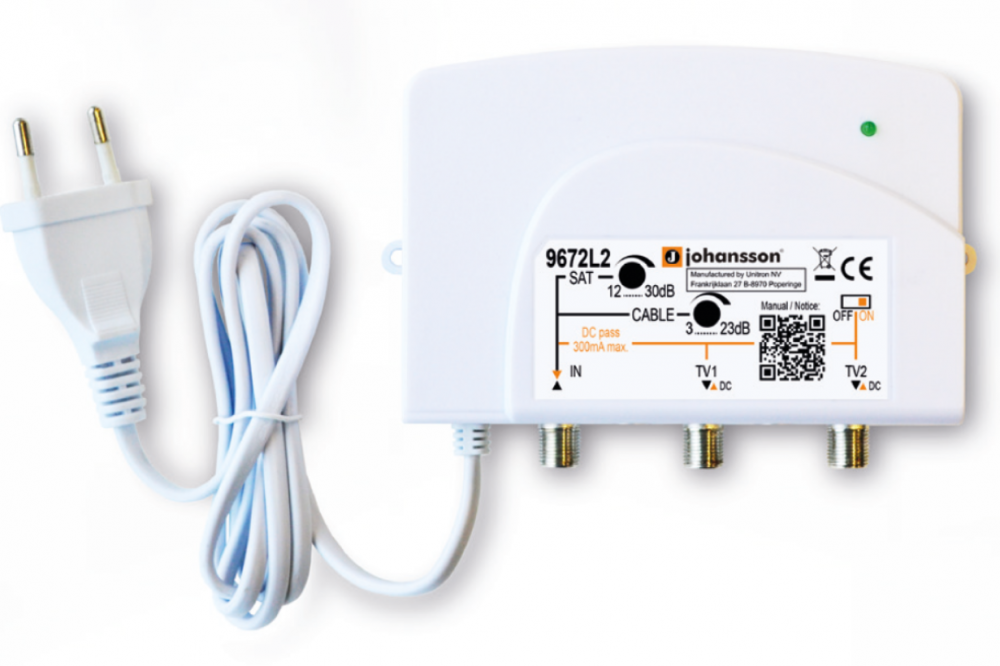 [ECO-9672L2] TV-SAT Indoor Amplifier (5G)