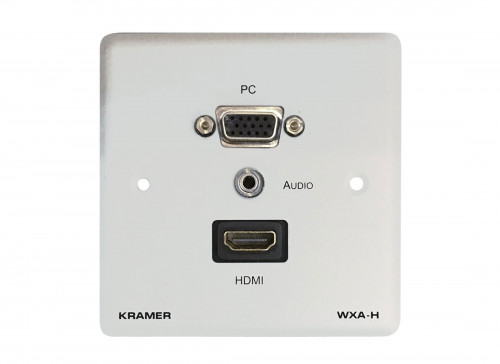 [M-940764] Kramer Electronics WXA-H/EU(W)-80 toma de corriente HDMI + VGA + 3.5mm Blanco