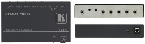 [M-939991] KRAMER DISTRIBUIDOR AMPLIFICADOR 1:5 AUDIO ESTEREO NO BALANCEADO / MONO BALANCEADO (105A)