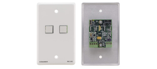[M-937653] Kramer Electronics RC-2C/EU(W)-80 placa de pared y cubierta de interruptor Blanco