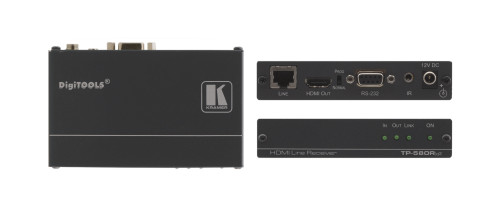 Kramer Electronics TP-580RXR extensor audio/video Receptor AV Negro