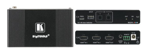 [M-1345097] KRAMER AVSM 2X1 4K HDR HDMI AUTO SWITCHER - VS-211X (20-80549090)