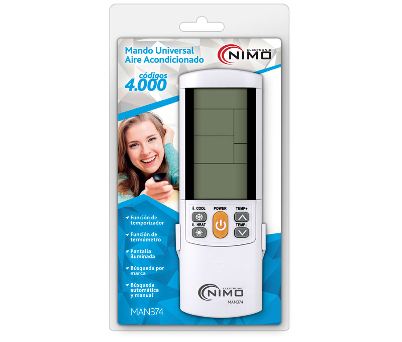 [MOL-MAN374] MAN374 - Mando universal para aire acondicionado con 4000 códigos