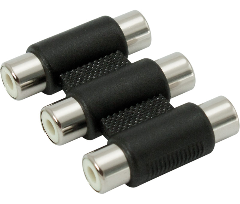 [MOL-CON327] CON327 - Adaptador 3 RCA hembra a 3 RCA hembra