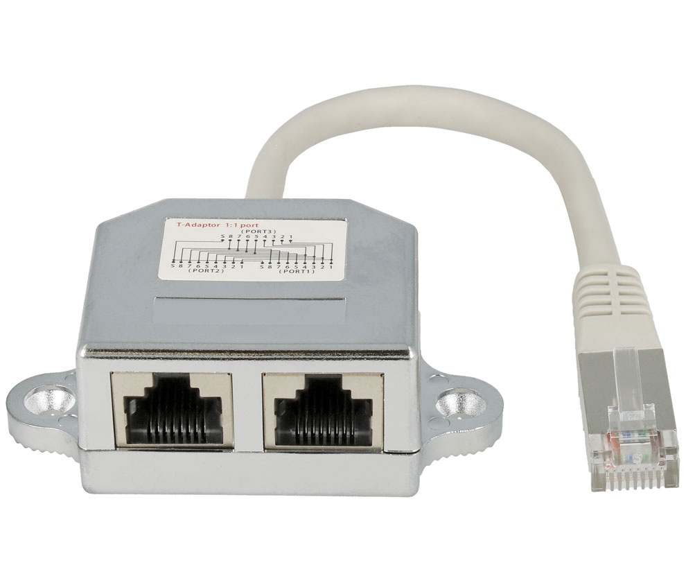 [MOL-CON070] CON070 - Adaptador RJ45 de 1 macho a 2 hembras