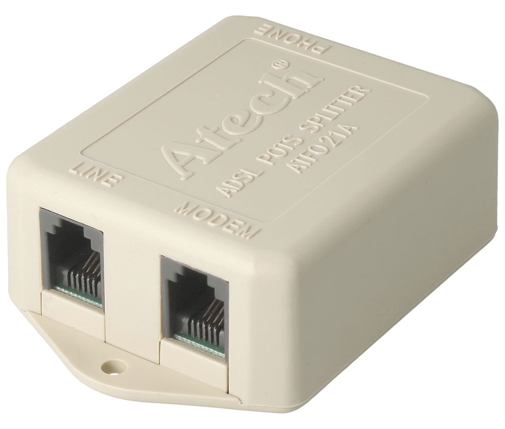 [MOL-FADSL01] FADSL01 - Filtro de linea ADSL 1 entrada 2 salidas hembras, beige