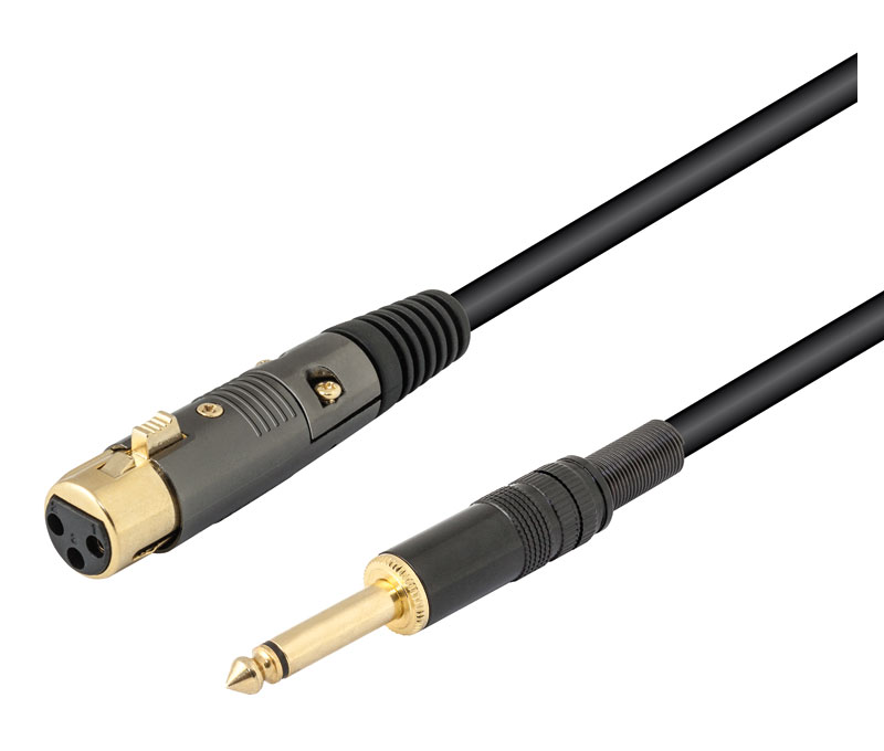 [MOL-WIR449] WIR449 - Conexión XLR-Canon hembra Jack macho mono 6,3mm