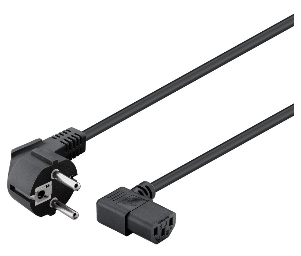 [MOL-WIR1370] WIR1370 - Cable alimentación Schuko CEE 7/7 a hembra IEC C13 acodados