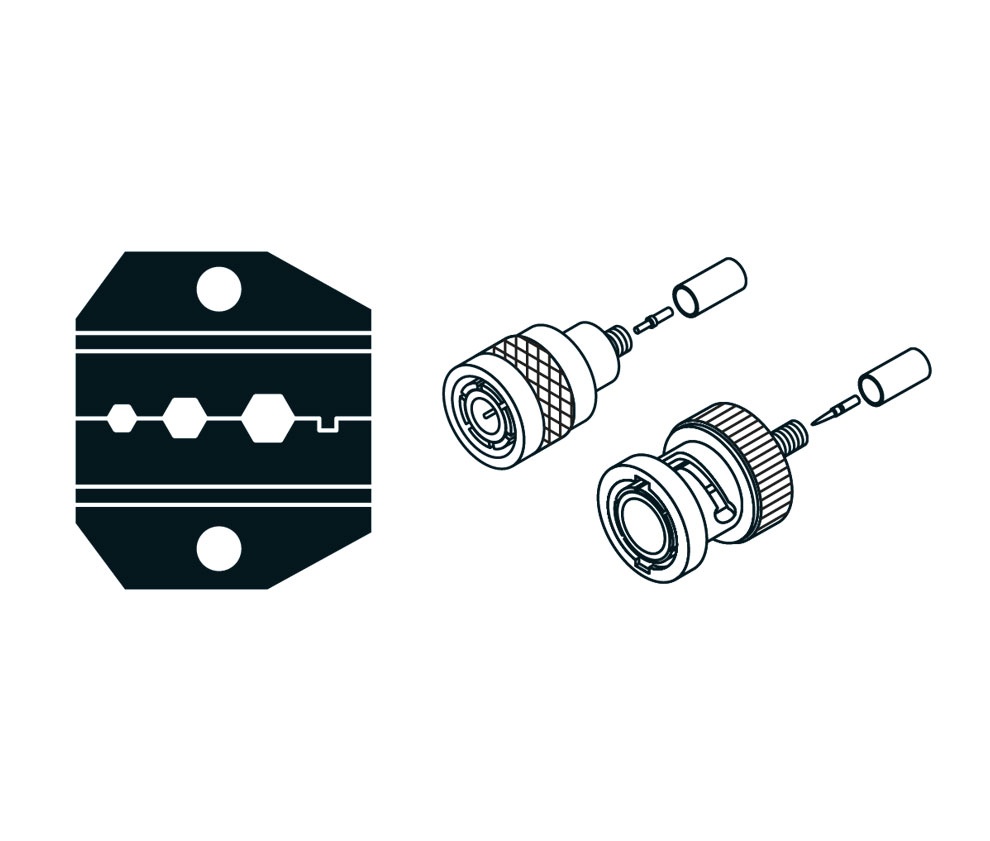 HRV3003D6 - Boca para crimpado de coaxiales RG58, RG11, BNC, N....