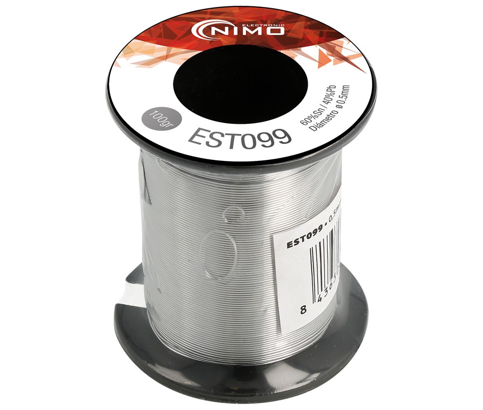 [MOL-EST099] EST099 - Hilo de estaño 60% Sn, 40% Pb, 2% Flux 0.50mm.