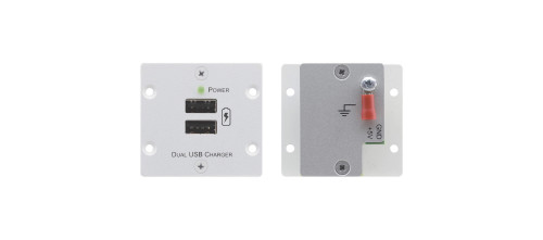 [M-940991] Kramer Electronics W-2UC(B) placa de pared y cubierta de interruptor Negro