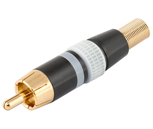 [MOL-CON248] CON248 - Conector RCA macho aéreo metálico, blanco