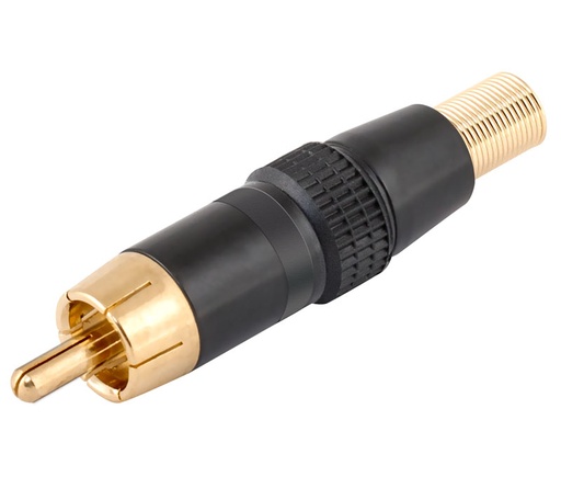 [MOL-CON250] CON250 - Conector RCA macho aéreo metálico, negro